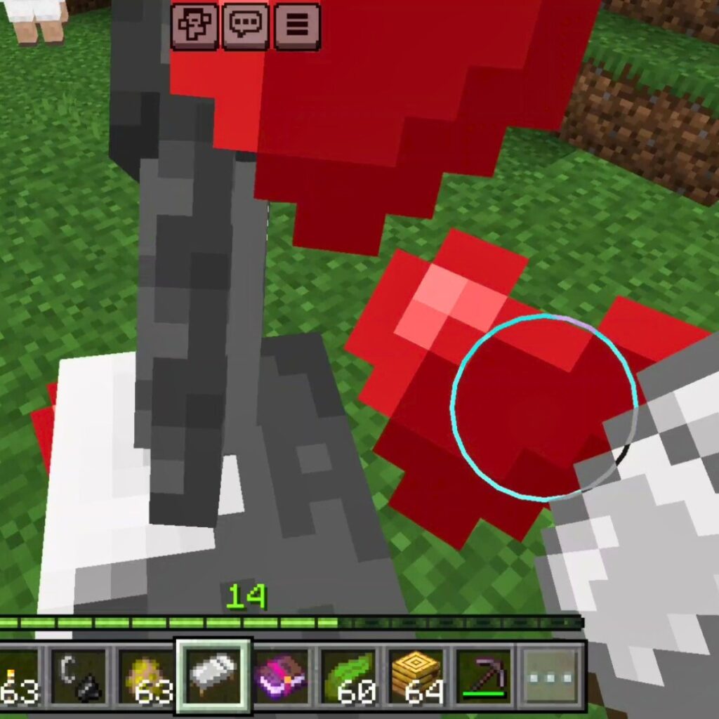 image of a horse being tamed in minecraft